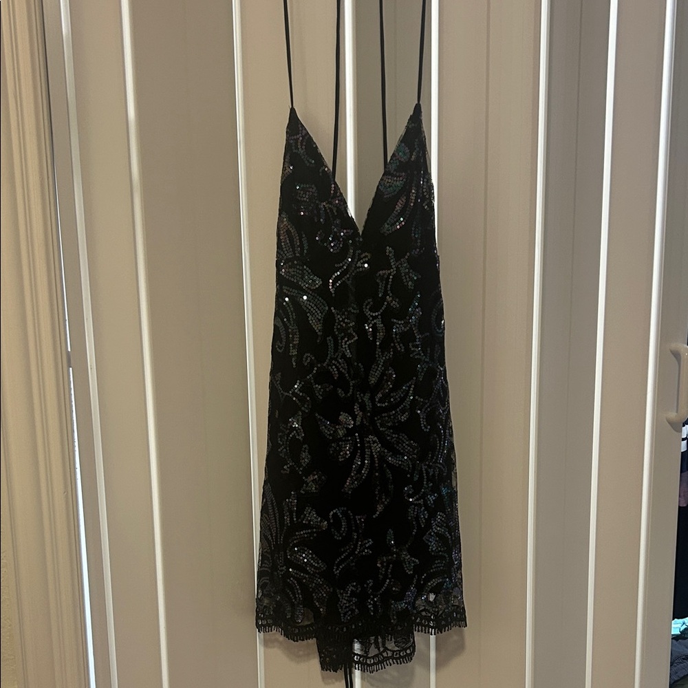 Lucy in the Sky Black Sequin Dress